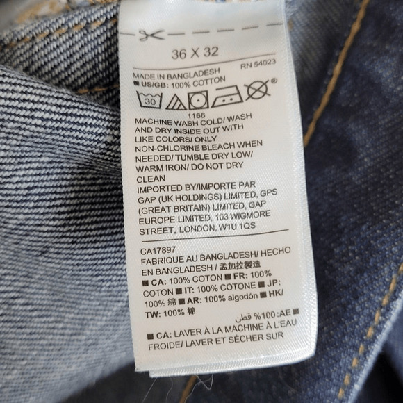 Gap Denim Men's Blue Jeans Bootcut 36x32 EUC (3225) - Picture 3 of 4